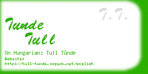 tunde tull business card